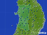 秋田県のアメダス実況(気温)(2021年12月21日)