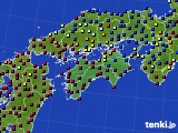 四国地方のアメダス実況(日照時間)(2021年12月22日)