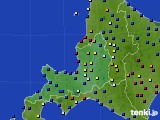 道央のアメダス実況(日照時間)(2021年12月22日)