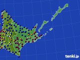 道東のアメダス実況(日照時間)(2021年12月22日)