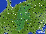 長野県のアメダス実況(風向・風速)(2021年12月22日)
