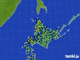 北海道地方のアメダス実況(積雪深)(2021年12月23日)