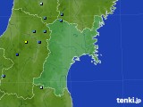 宮城県のアメダス実況(積雪深)(2021年12月23日)