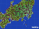 2021年12月23日の関東・甲信地方のアメダス(日照時間)