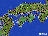四国地方のアメダス実況(日照時間)(2021年12月23日)