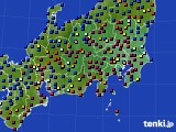 2021年12月25日の関東・甲信地方のアメダス(日照時間)