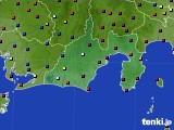 2021年12月25日の静岡県のアメダス(日照時間)