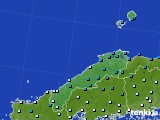 2021年12月25日の島根県のアメダス(気温)