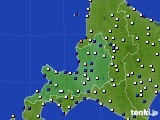 道央のアメダス実況(風向・風速)(2021年12月25日)