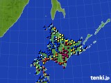 北海道地方のアメダス実況(日照時間)(2021年12月26日)