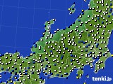 2021年12月26日の北陸地方のアメダス(風向・風速)