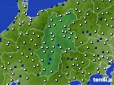 2021年12月26日の長野県のアメダス(風向・風速)