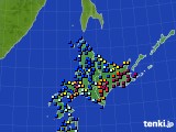 北海道地方のアメダス実況(日照時間)(2021年12月28日)