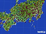 2021年12月28日の東海地方のアメダス(日照時間)