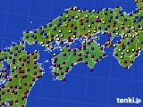 四国地方のアメダス実況(日照時間)(2021年12月28日)