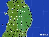 2021年12月28日の岩手県のアメダス(風向・風速)