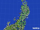 2022年01月01日の東北地方のアメダス(風向・風速)