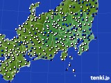 関東・甲信地方のアメダス実況(風向・風速)(2022年01月01日)