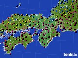 近畿地方のアメダス実況(日照時間)(2022年01月02日)