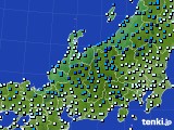 北陸地方のアメダス実況(気温)(2022年01月02日)