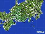 東海地方のアメダス実況(風向・風速)(2022年01月02日)