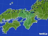 近畿地方のアメダス実況(積雪深)(2022年01月03日)