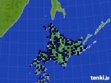 北海道地方のアメダス実況(気温)(2022年01月03日)