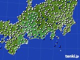 東海地方のアメダス実況(風向・風速)(2022年01月03日)