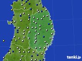 岩手県のアメダス実況(風向・風速)(2022年01月03日)