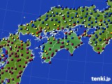 四国地方のアメダス実況(日照時間)(2022年01月04日)
