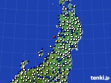 2022年01月04日の東北地方のアメダス(風向・風速)