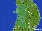 秋田県のアメダス実況(風向・風速)(2022年01月04日)