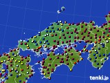 中国地方のアメダス実況(日照時間)(2022年01月06日)
