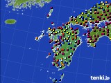 九州地方のアメダス実況(日照時間)(2022年01月06日)