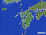 九州地方のアメダス実況(風向・風速)(2022年01月06日)