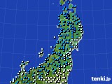 東北地方のアメダス実況(気温)(2022年01月09日)