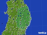 岩手県のアメダス実況(風向・風速)(2022年01月09日)