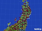 東北地方のアメダス実況(日照時間)(2022年01月10日)