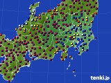 2022年01月10日の関東・甲信地方のアメダス(日照時間)