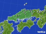 中国地方のアメダス実況(降水量)(2022年01月12日)