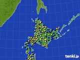 2022年01月12日の北海道地方のアメダス(積雪深)