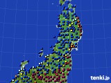 東北地方のアメダス実況(日照時間)(2022年01月12日)