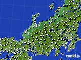 2022年01月12日の北陸地方のアメダス(風向・風速)