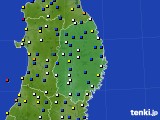 岩手県のアメダス実況(風向・風速)(2022年01月12日)