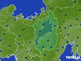 滋賀県のアメダス実況(気温)(2022年01月14日)