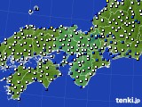 近畿地方のアメダス実況(風向・風速)(2022年01月14日)