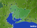 2022年01月14日の愛知県のアメダス(風向・風速)