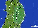 岩手県のアメダス実況(風向・風速)(2022年01月14日)