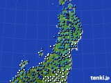2022年01月15日の東北地方のアメダス(気温)