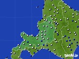 2022年01月15日の道央のアメダス(風向・風速)